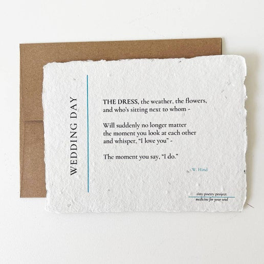 Wedding Day: Plantable Wildflower Wedding Card