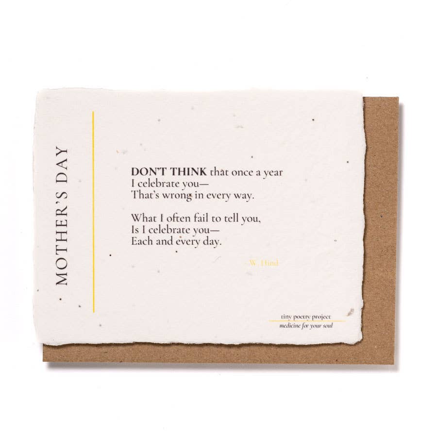 Mother's Day: Plantable Mother's Day Card