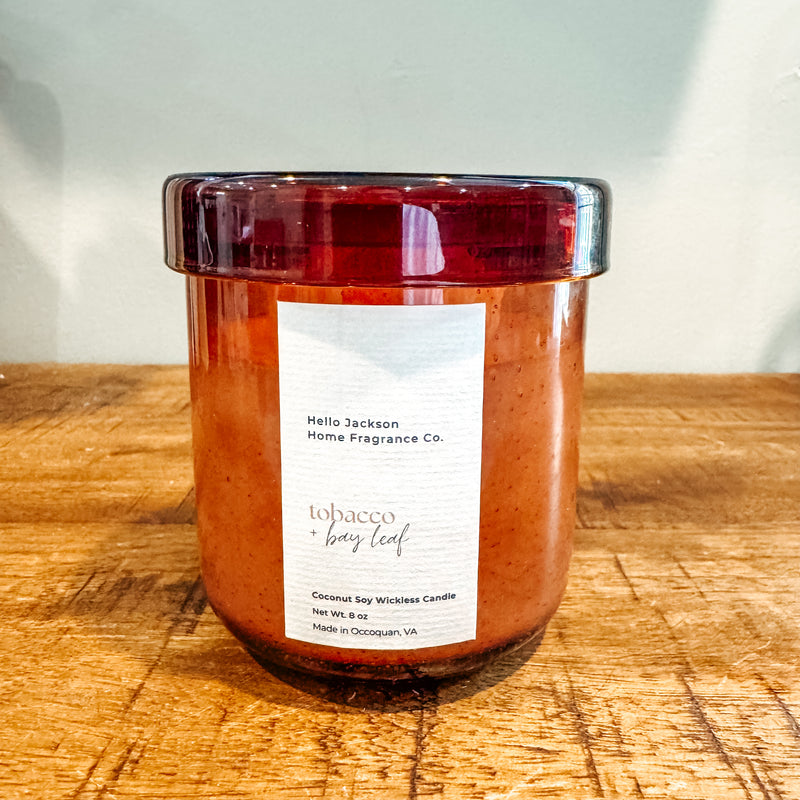 Tobacco + Bay Leaf Wickless Candle