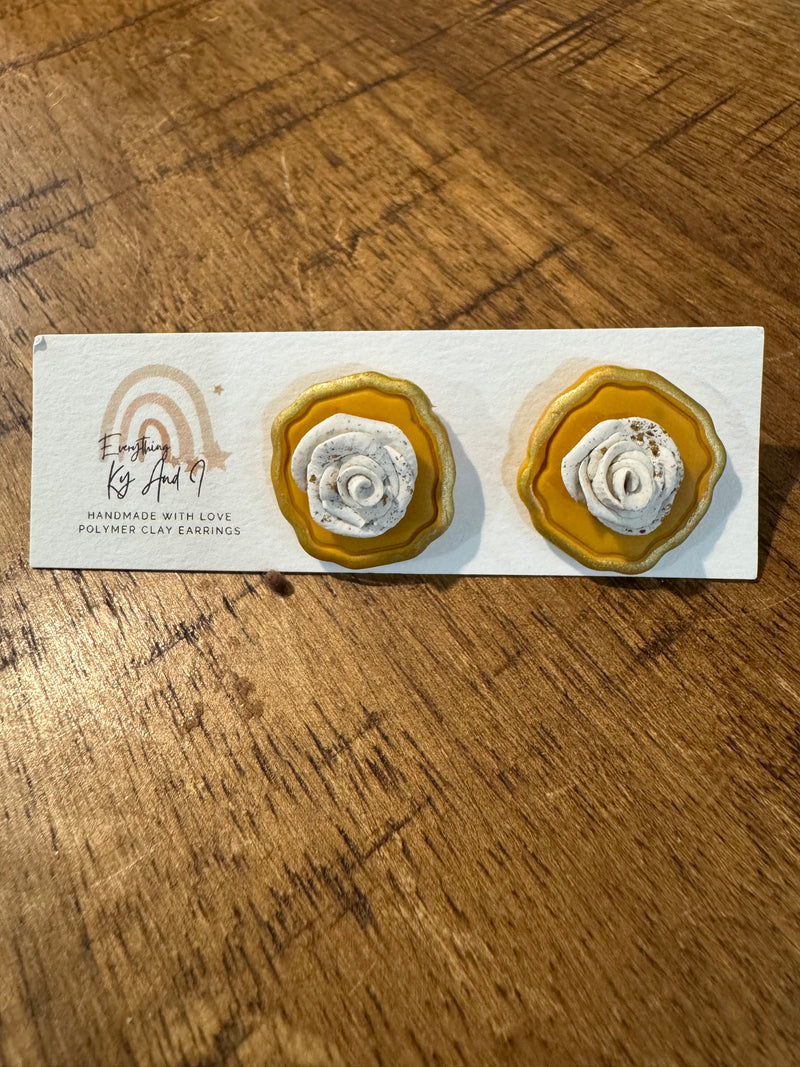 Pumpkin Pie Stud Earrings