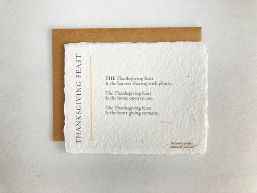 Thanksgiving Feast: Plantable Wildflower Card