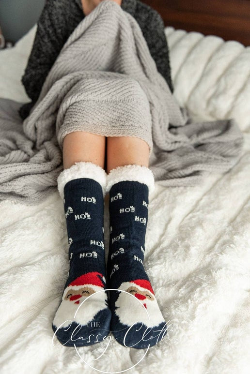Ho Ho Ho: Non-Slip Sherpa Lined Socks