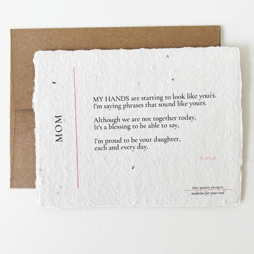 Mom: Plantable Mother's Day Card