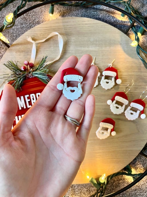 Santa Clay Earrings