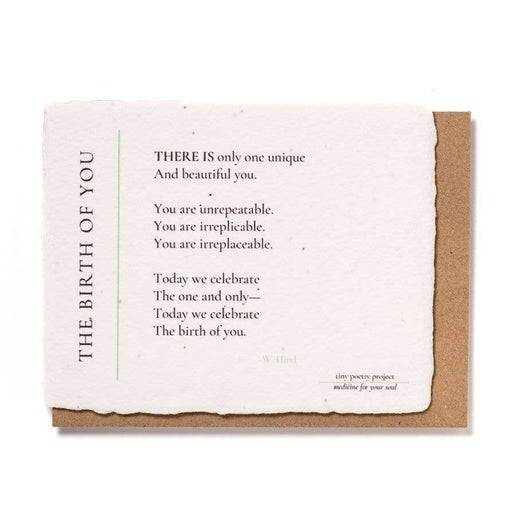 Birth of You: Plantable Wildflower Birthday Card