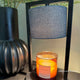 Black Canvas Shade Wickless Warming Lamp