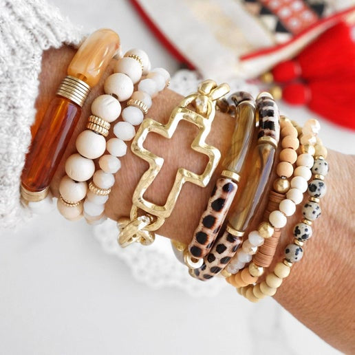 Chunky Chain Cross Bracelet