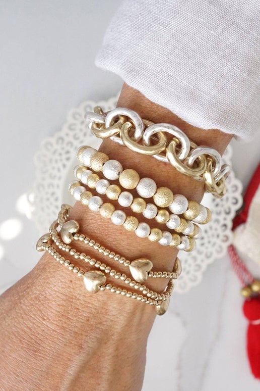 Two Tone Chunky Chain Bracelet