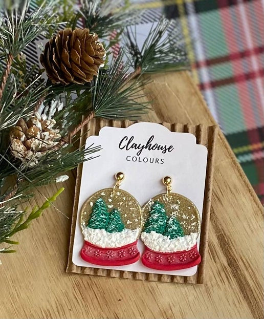 Holiday Snowglobe Earrings