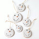 Melted Snowman Clay Ornament