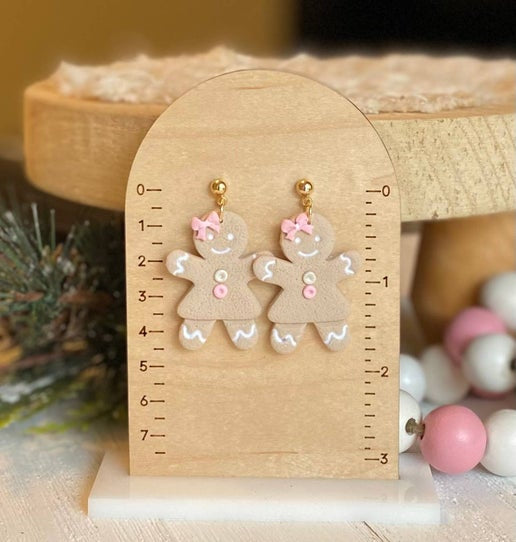 Sweet Pink Gingerbread Earrings