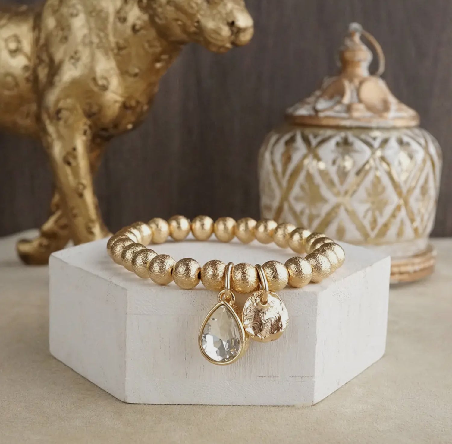 Stretchy Beaded Gem Bracelet