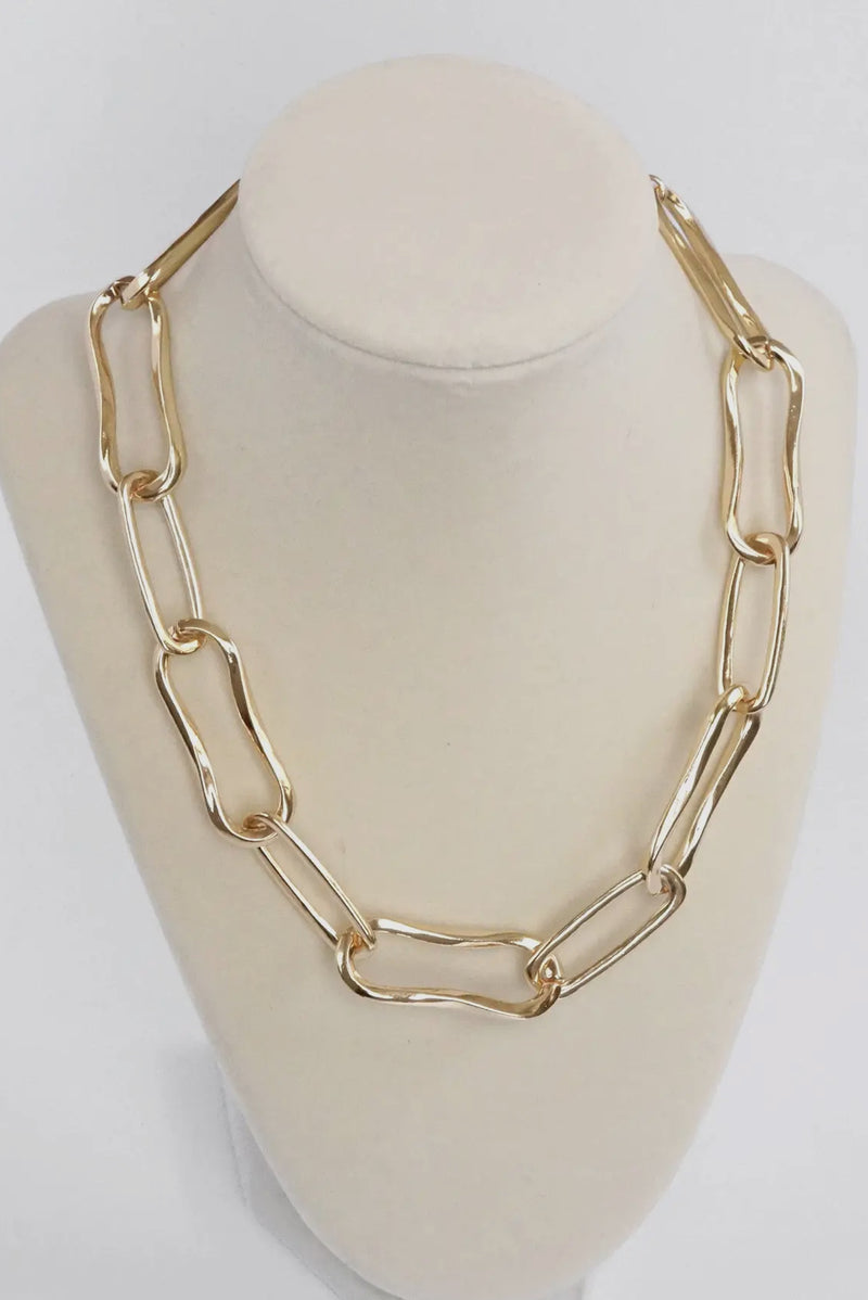 Oversized Gold Link Necklace