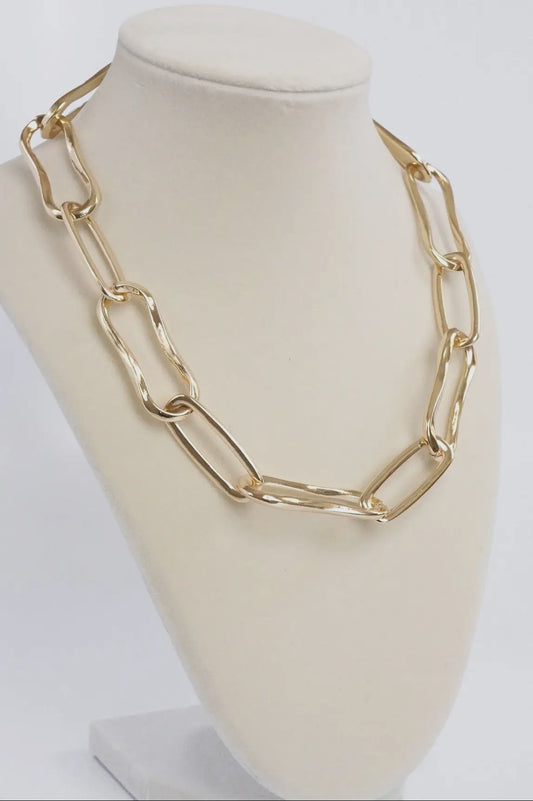 Oversized Gold Link Necklace