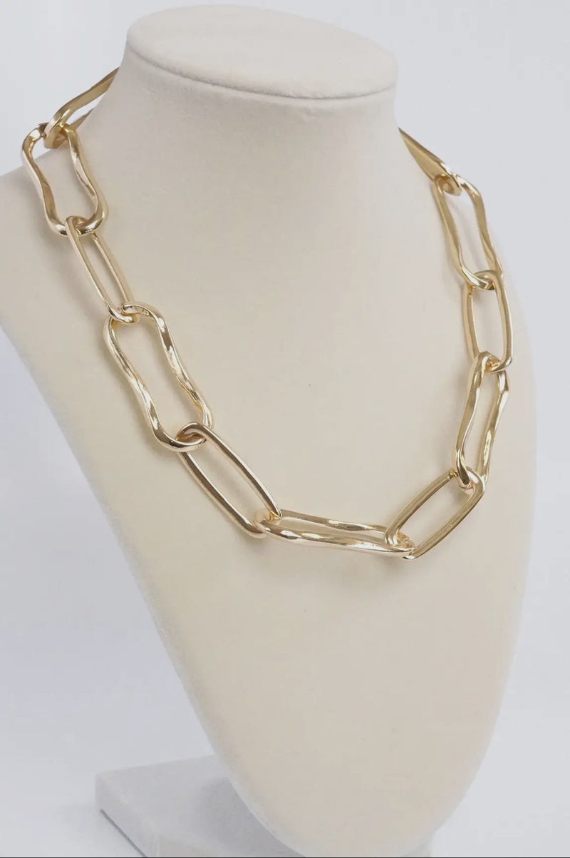 Oversized Gold Link Necklace