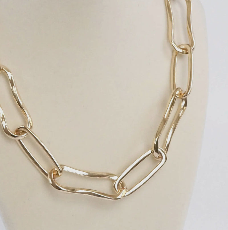 Oversized Gold Link Necklace