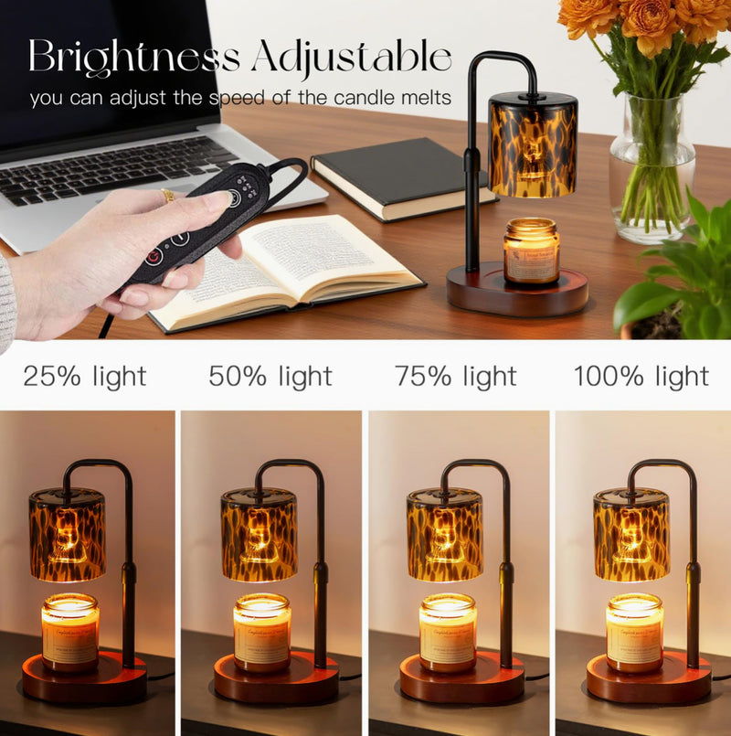 Vintage Leopard Wickless Candle Warming Lamp