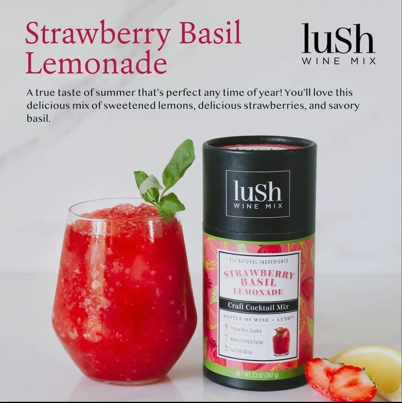 Lush: Strawberry Basil Lemonade Wine Slush