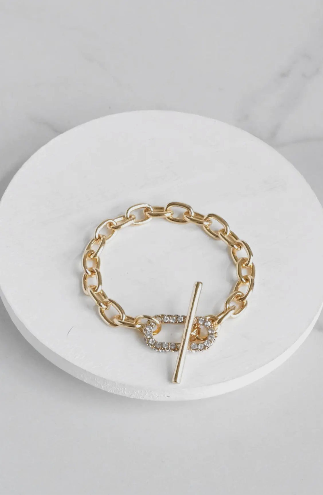 Crystal Link Toggle Bracelet
