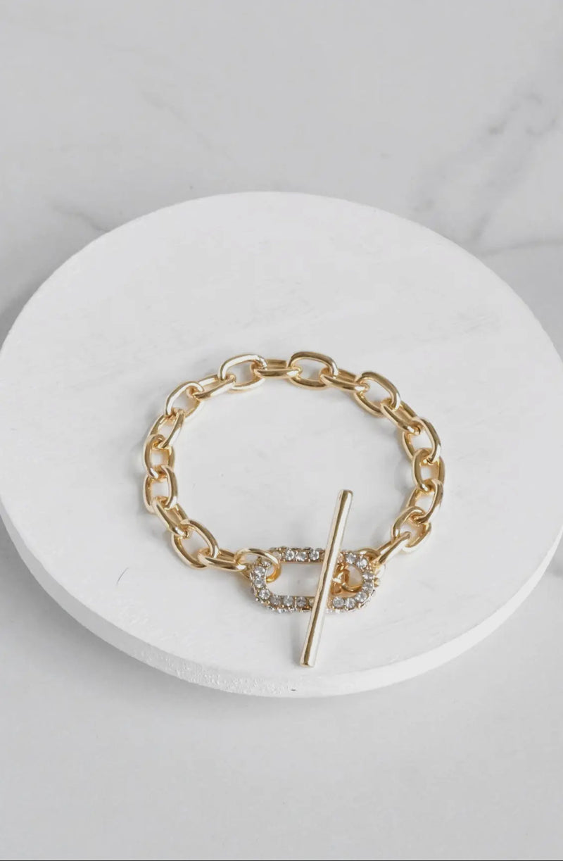 Crystal Link Toggle Bracelet