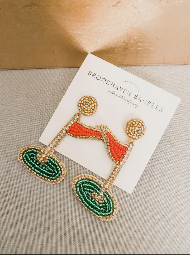 Fairway Flag Statement Earrings