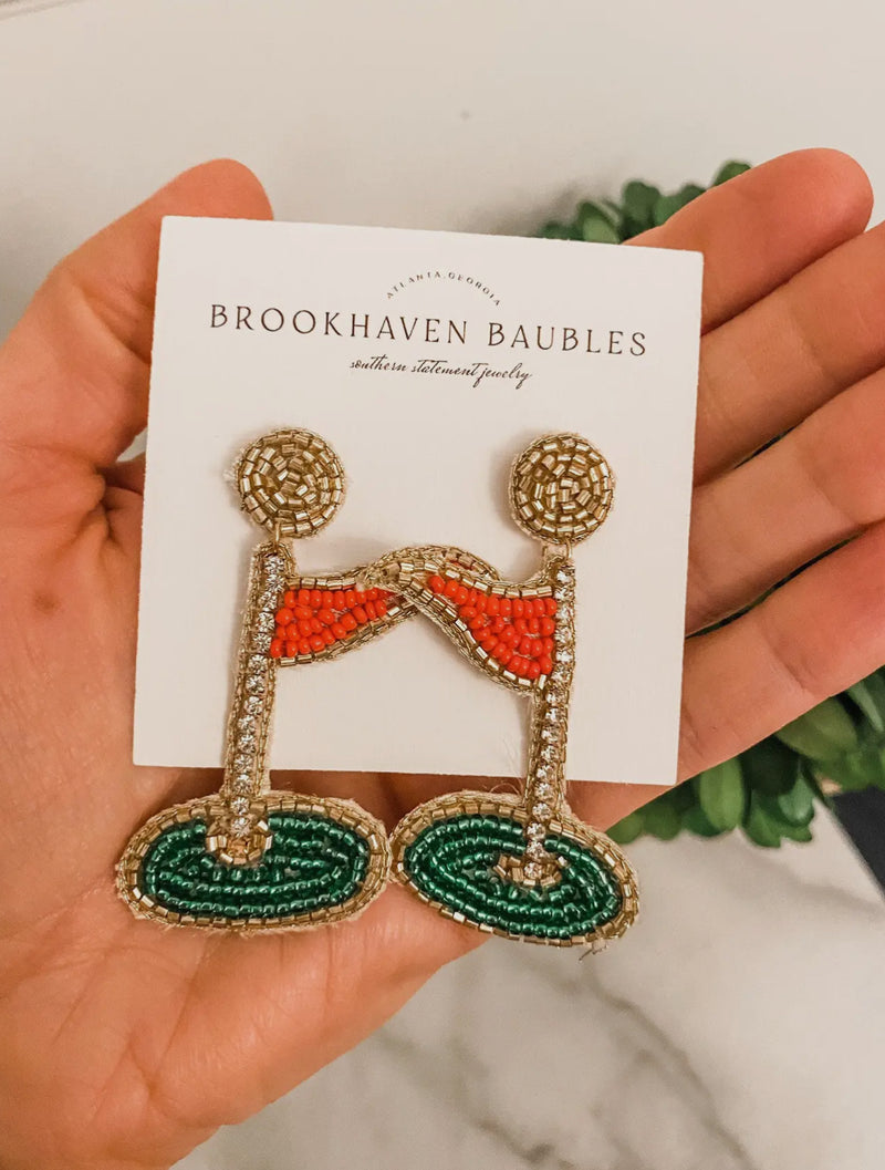 Fairway Flag Statement Earrings