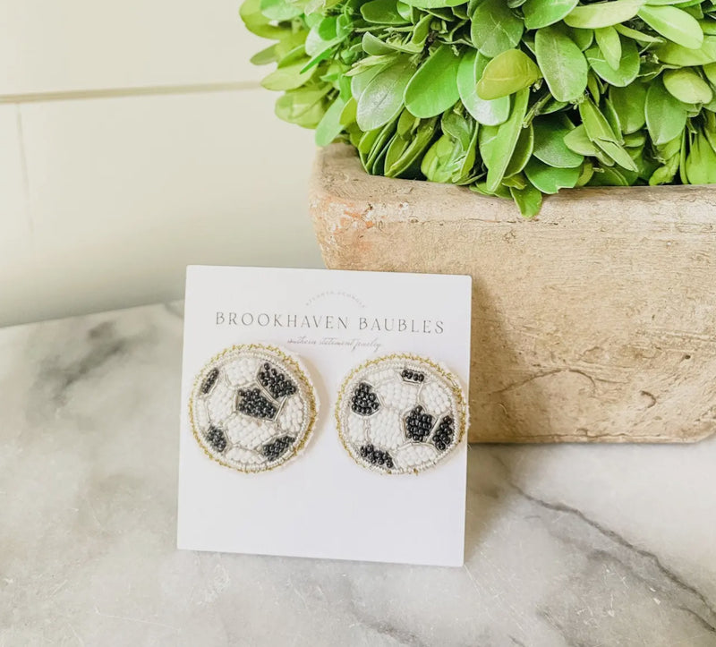 Goal Getter Beaded Stud Earrings