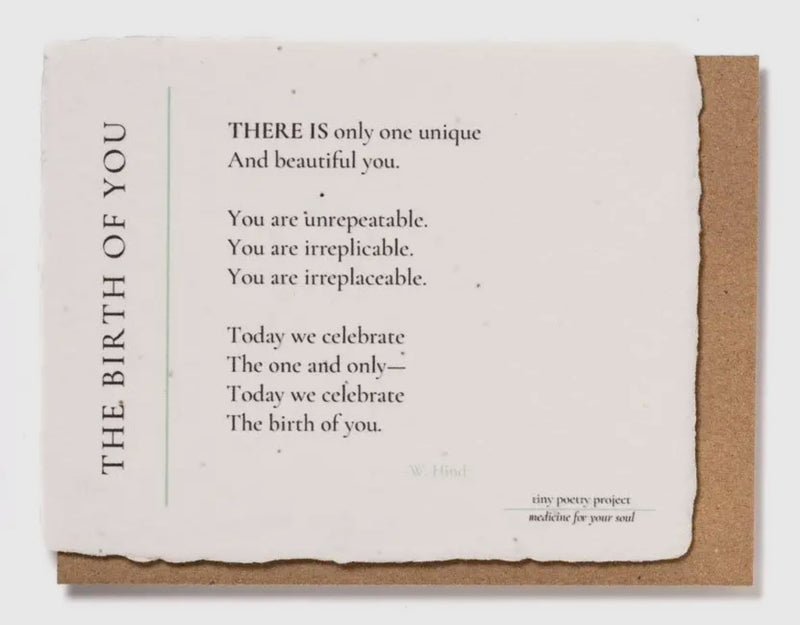 The Birth of You: Plantable Greeting Card