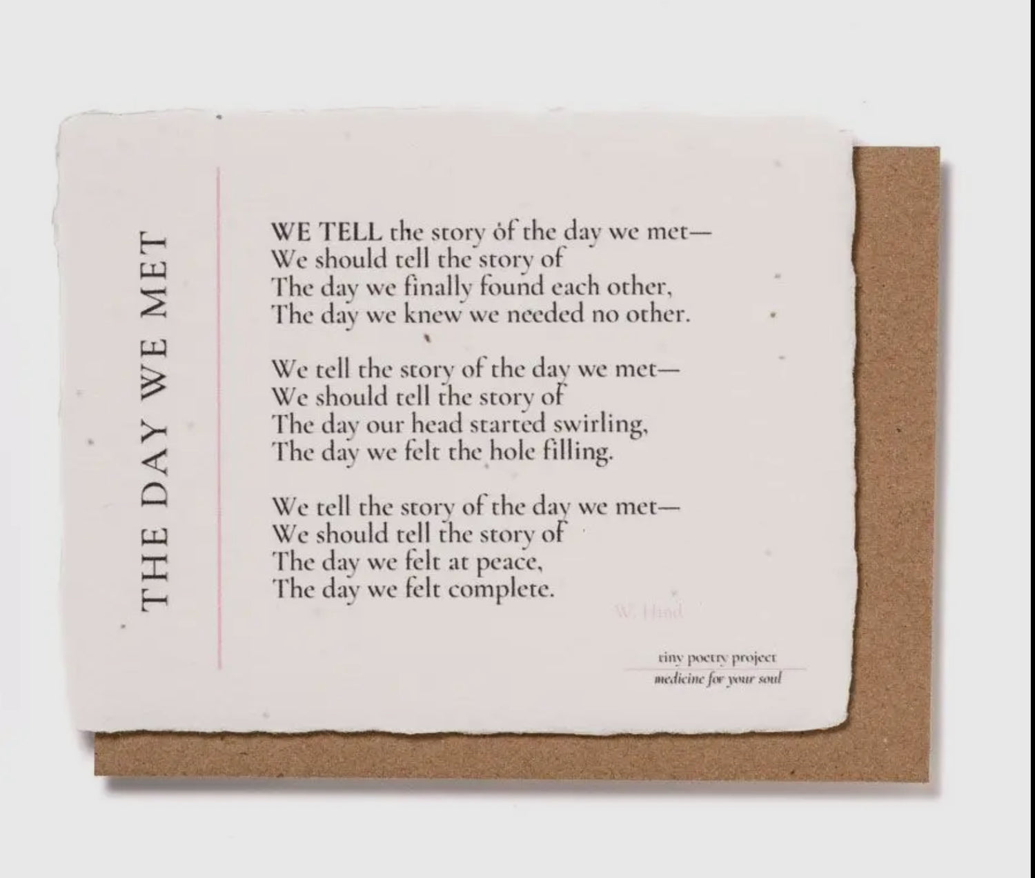 The Day We Met: Plantable Greeting Card