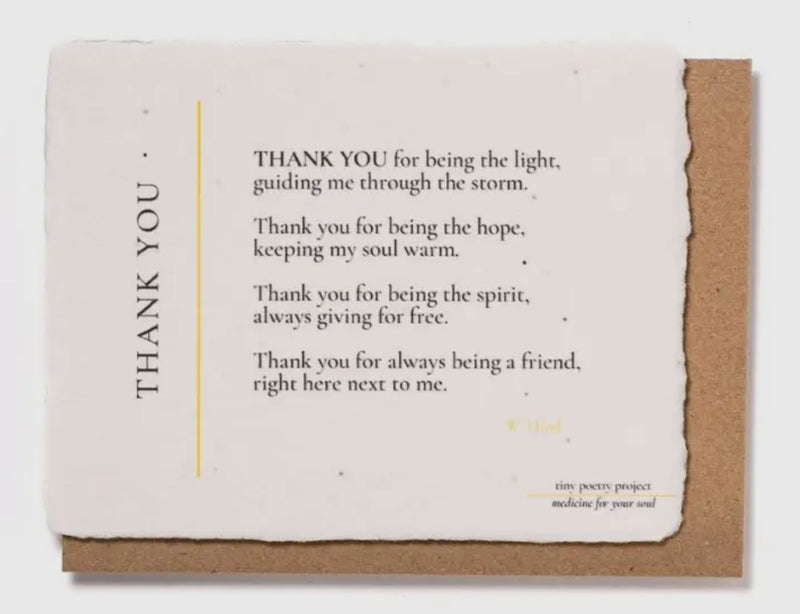 Thank You: Plantable Greeting Card