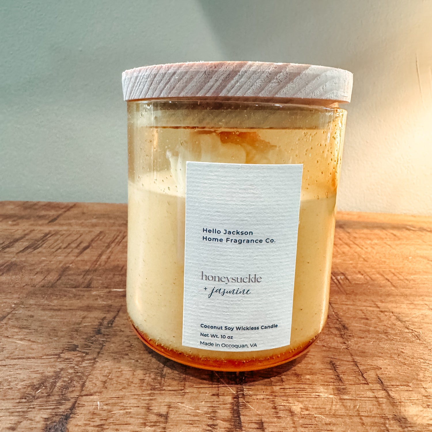 Honeysuckle + Jasmine Wickless Candle