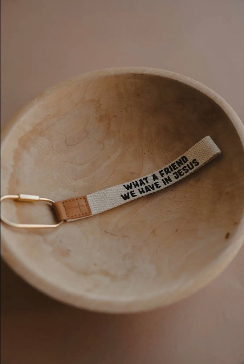 What a Friend Wristlet Keychain
