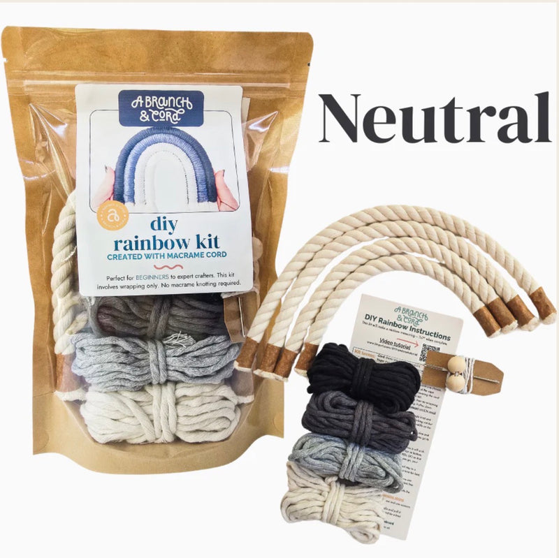 DIY Macrame Rainbow: Neutral