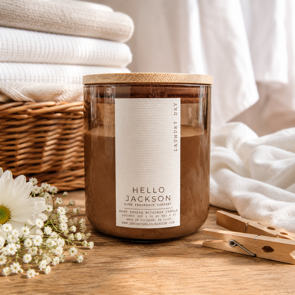 Laundry Day: Wickless Candle