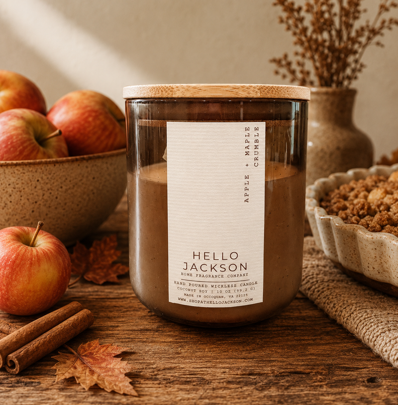 Apple + Maple Crumble: Wickless Candle