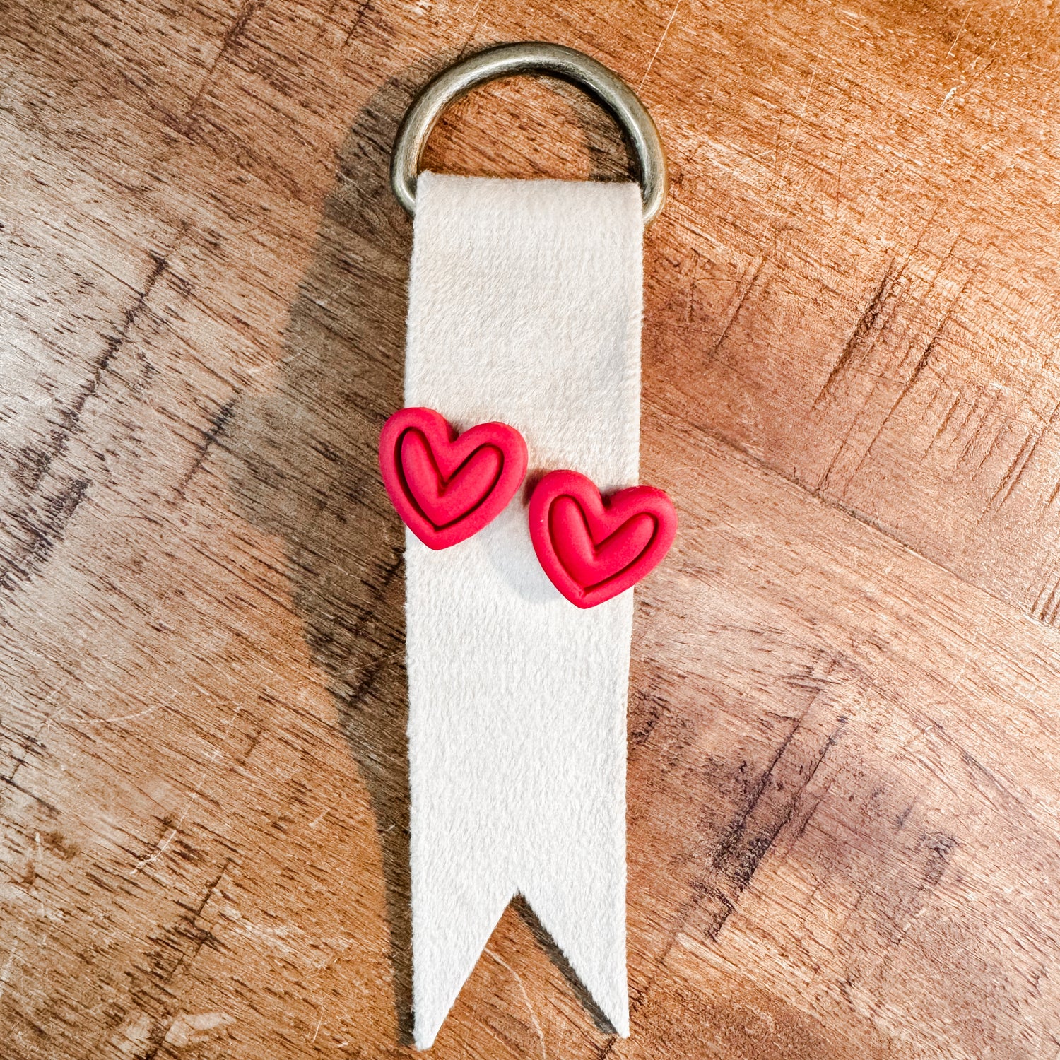 Red Heart Studs