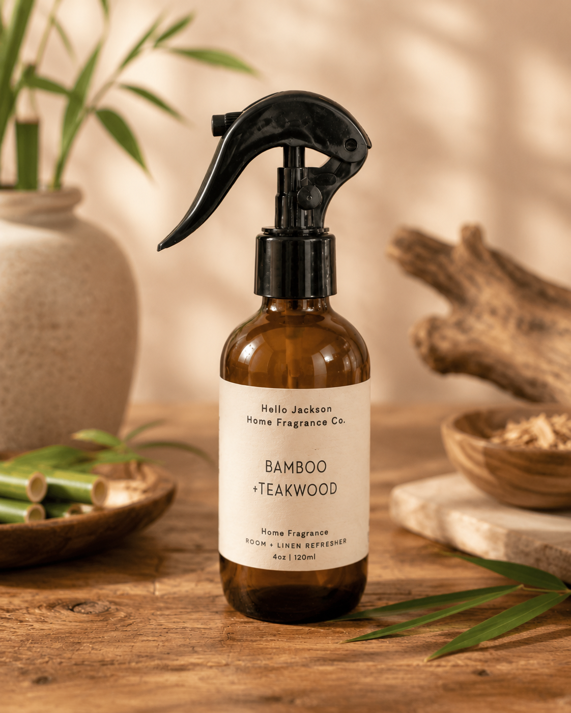 Bamboo + Teakwood: Room + Linen Refresher