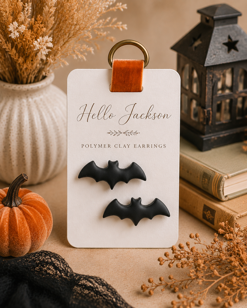 Midnight Bat Earrings