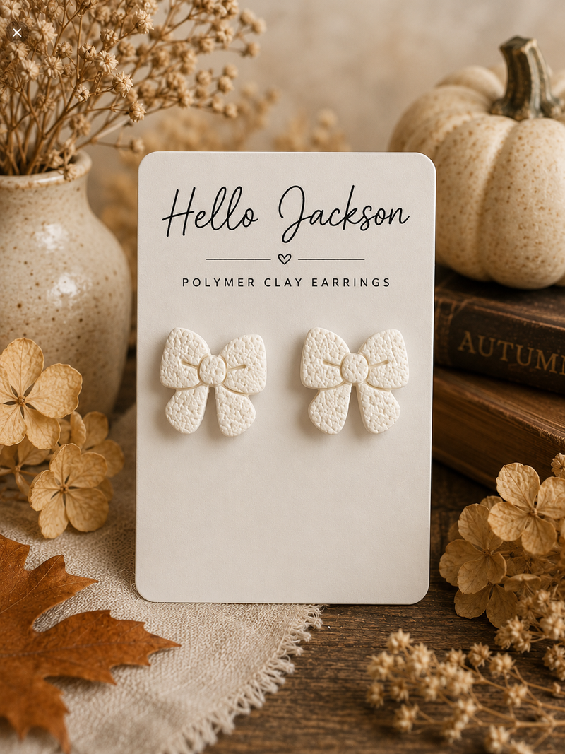 Sweet Bow Stud Earrings