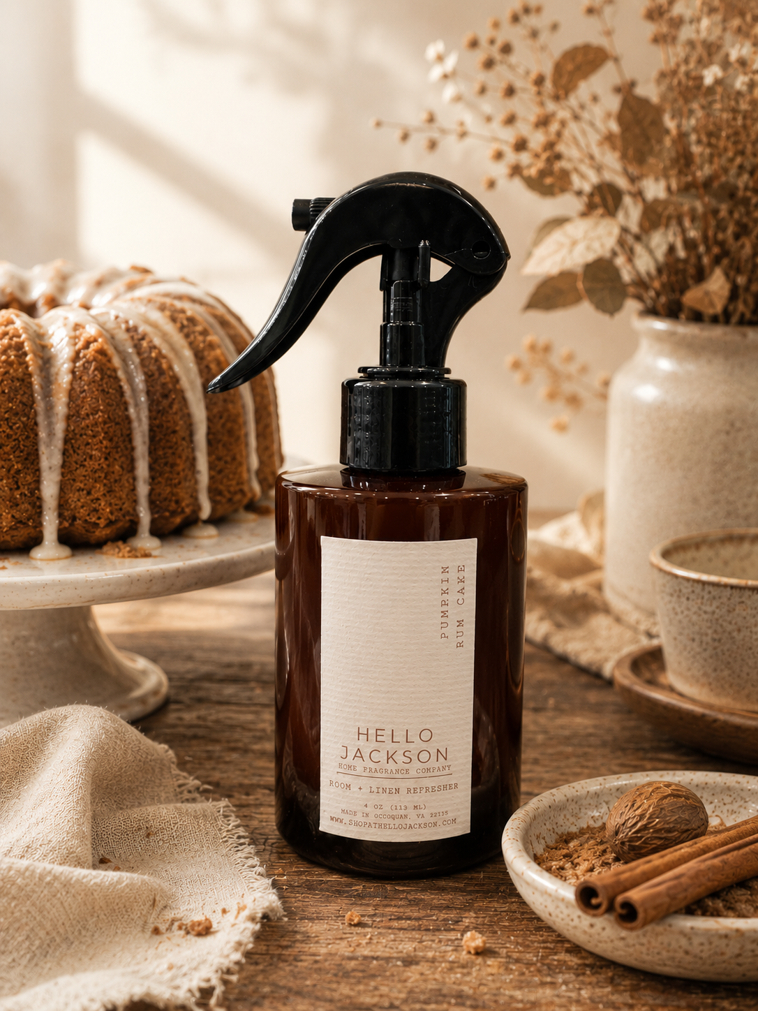 Pumpkin Rum Cake: Room + Linen Refresher