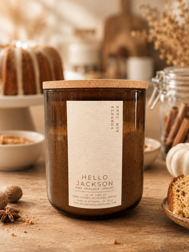 Pumpkin Rum Cake: Wickless Candle