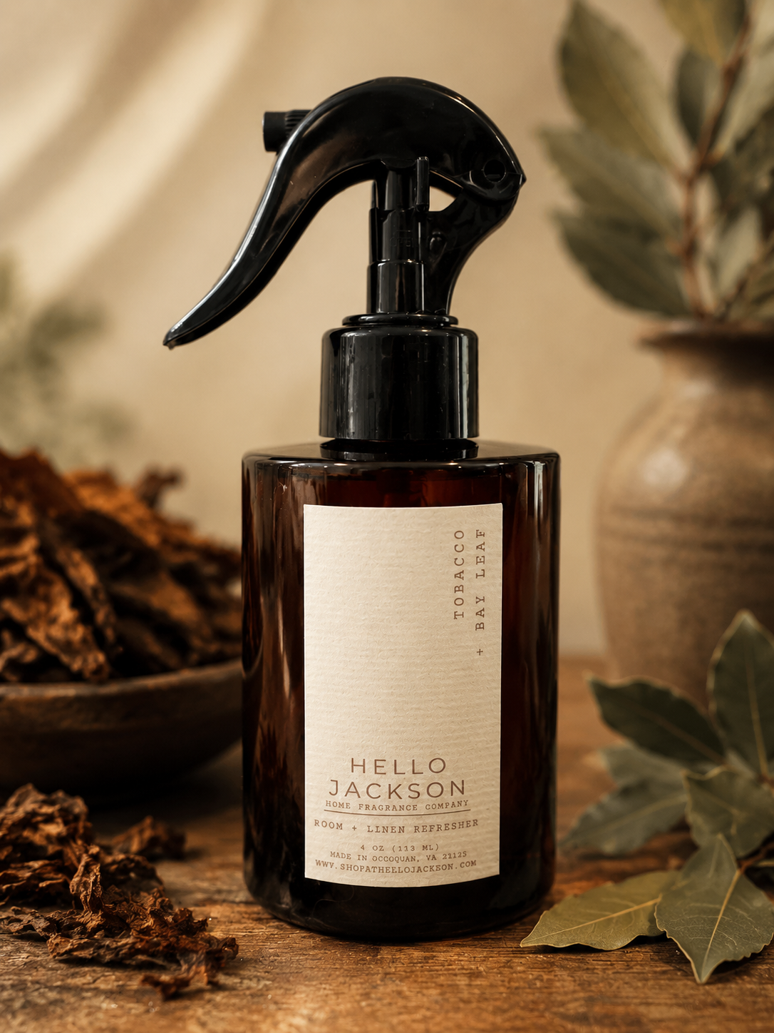 Tobacco + Bay Leaf Room + Linen Refresher