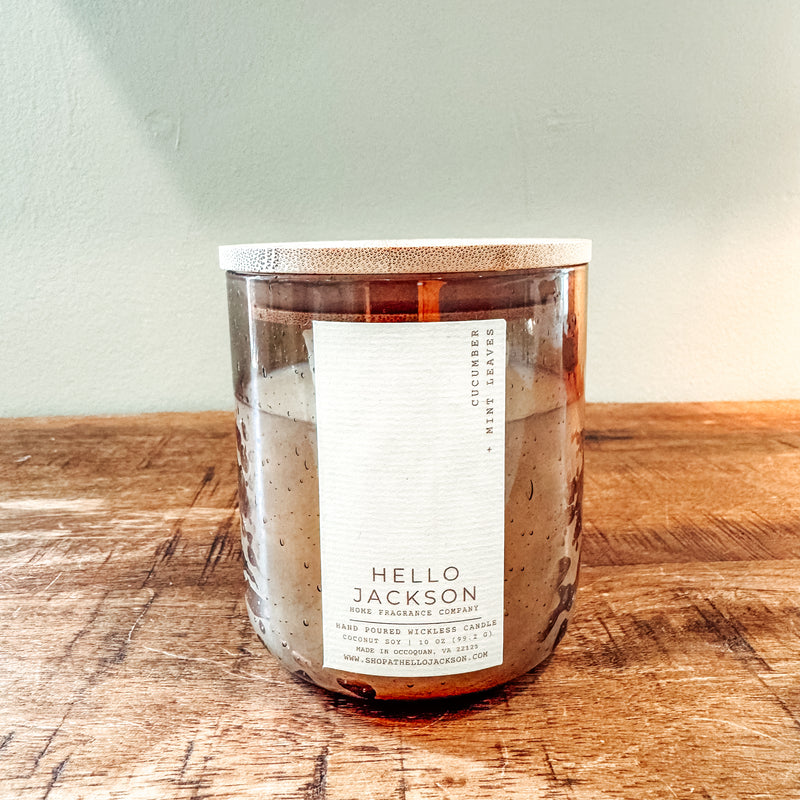Cucumber + Mint Leaves: Wickless Candle