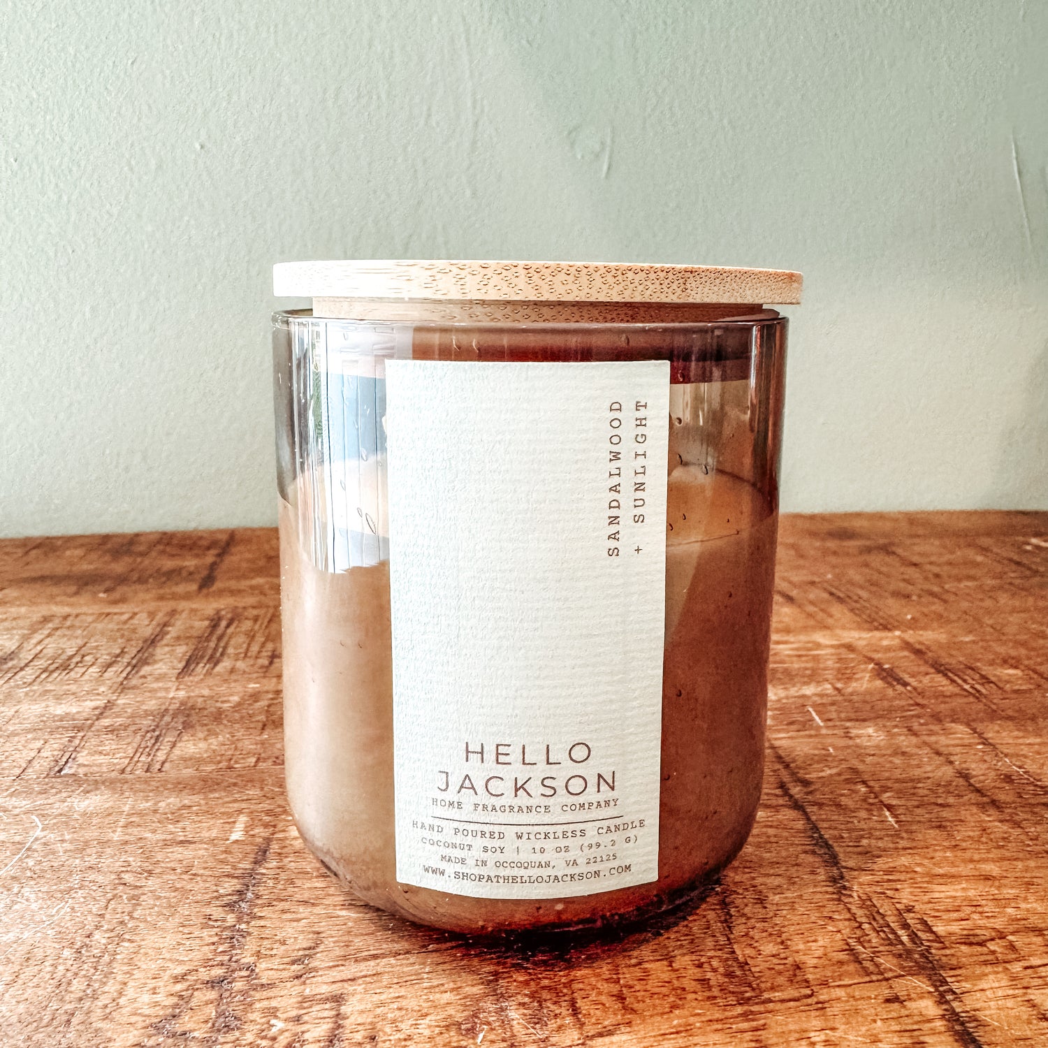 Sandalwood + Sunlight Wickless Candle
