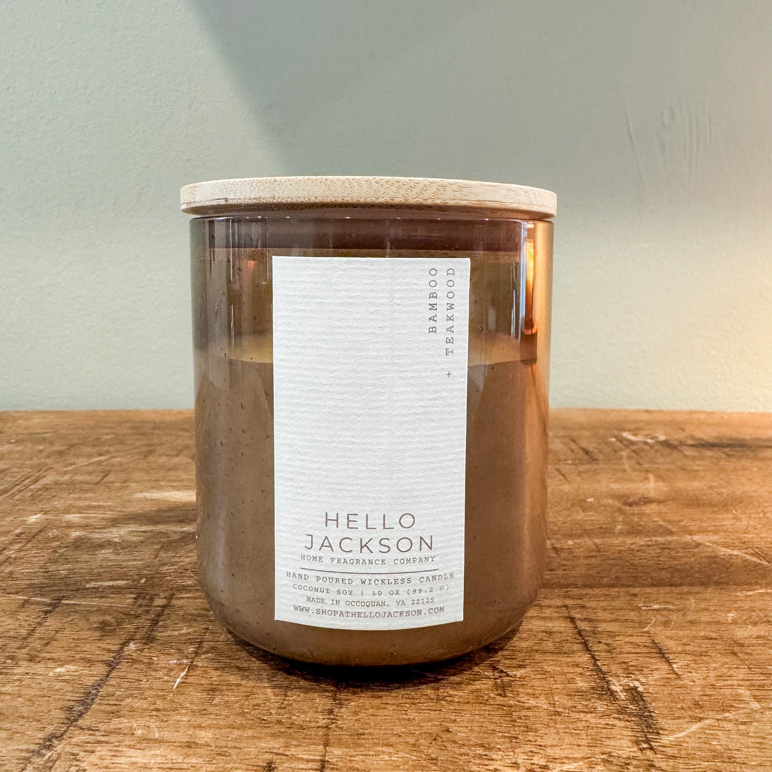 Bamboo + Teakwood Wickless Candle