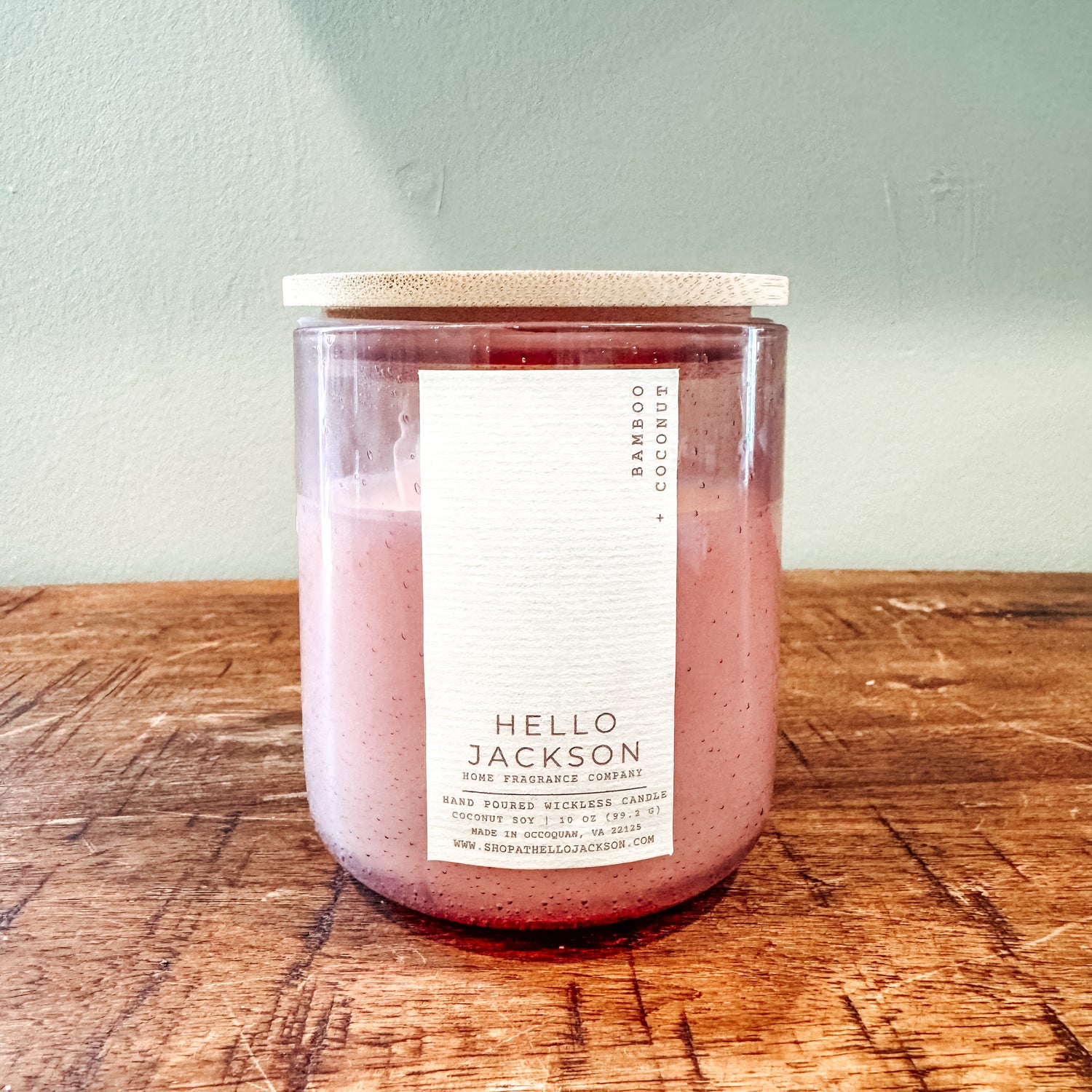 Bamboo + Coconut Wickless Candle