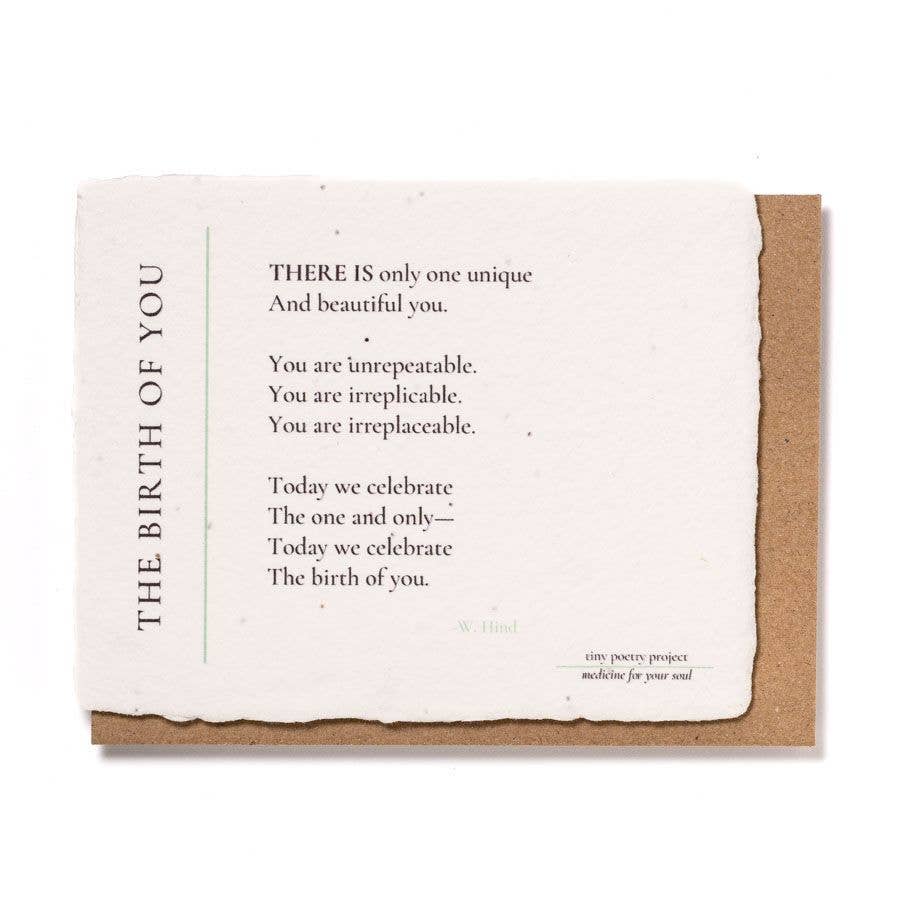 Birth of You: Plantable Wildflower Birthday Card