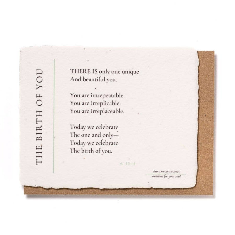 Birth of You: Plantable Wildflower Birthday Card